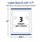 Avery Glossy White Rectangle Labels with Sure Feed, 2.5" x 7"